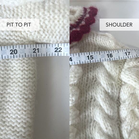 DOEN Rare Valentina Alpaca Peter Pan Collar Pom Pom Pullover Sweater Size XL - Picture 14 of 16